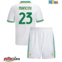 Camiseta AS Roma Gianluca Mancini #23 Tercera Equipación para niños 2025-26 manga corta (+ pantalones cortos)